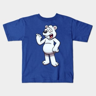 Friendly Cartoon Polar Bear Kids T-Shirt